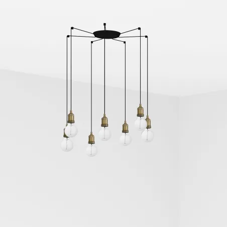 ART 7L Lampe suspension vieil or