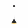 PAM 250 Lampe suspension noir et or