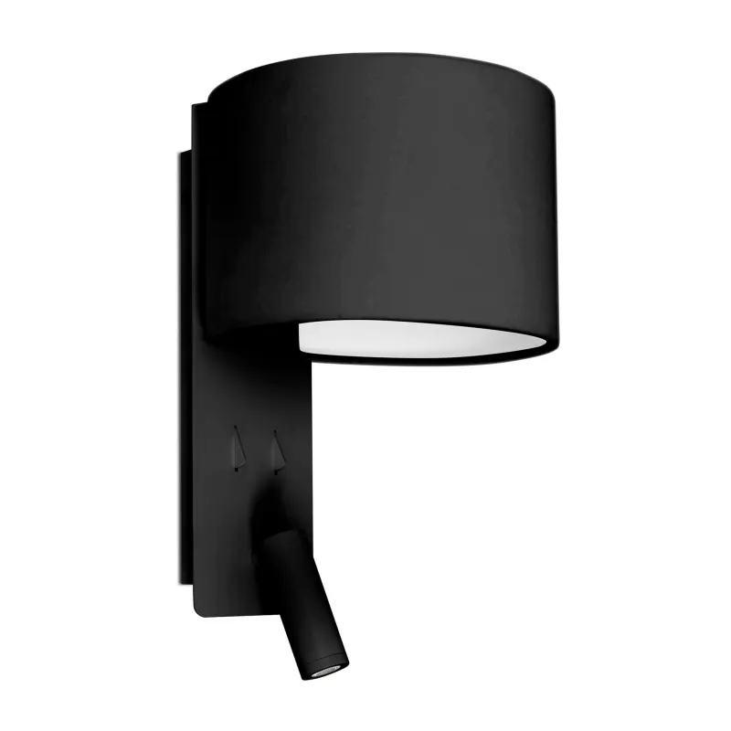 FOLD Lampe applique noire avec lecteur LED