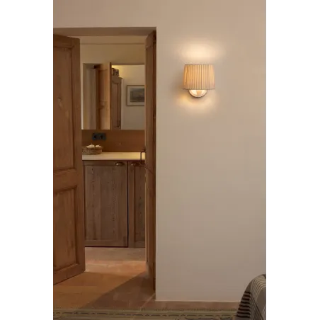 SAMBA Lampe applique blanc/enrubanné beige