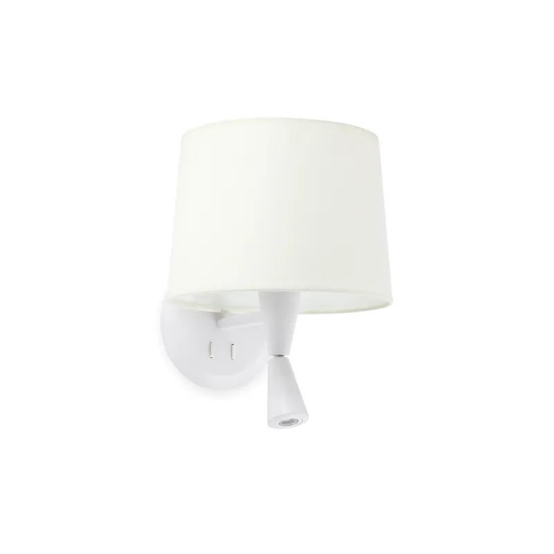CONGA Lampe applique avec lecteur blanc/blanc