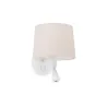 CONGA Lampe applique avec lecteur blanc/beige