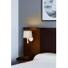 SAMBA Lampe applique avec lecteur blanc/enrubanné beige