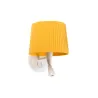 SAMBA Lampe applique avec lecteur blanc/enrubanné jaune