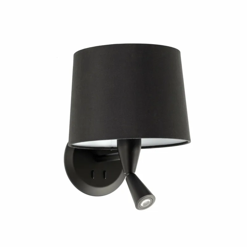 CONGA Lampe applique avec lecteur noire/noire