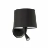 CONGA Lampe applique avec lecteur noire/noire