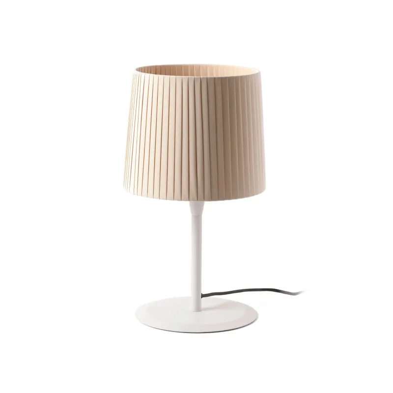 SAMBA Lampe de table blanc/enrubanné beige