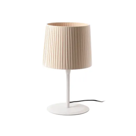 SAMBA Lampe de table blanc/enrubanné beige