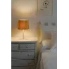 SAMBA Lampe de table blanc/enrubanné jaune