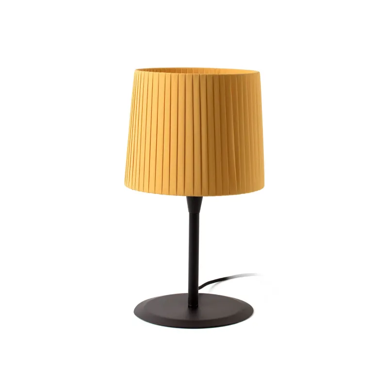 SAMBA Lampe de table noire/enrubanné jaune