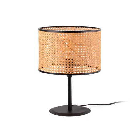 MAMBO Lampe de table noire/rotin