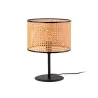MAMBO Lampe de table noire/rotin