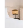 MAMBO Lampe de table noire/rotin