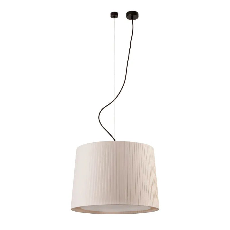 SAMBA Lampe suspension noir/enrubanné beige ø450
