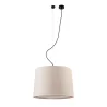 SAMBA Lampe suspension noir/enrubanné beige ø450
