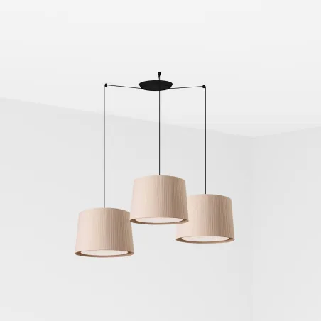 SAMBA 3L Lampe suspension noir/beig