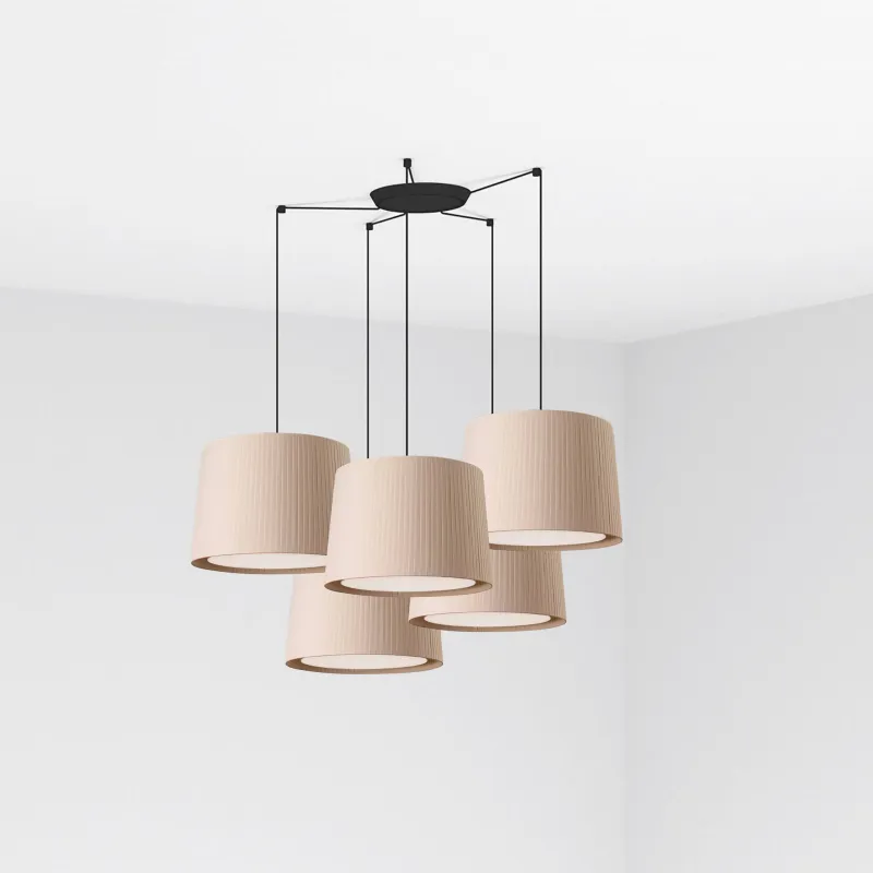 SAMBA 5L Lampe suspension noir/beig