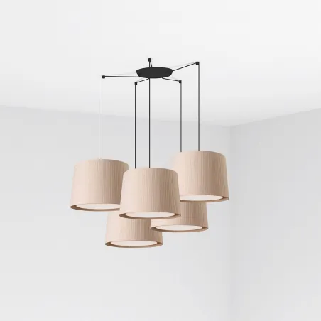 SAMBA 5L Lampe suspension noir/beig