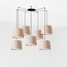 SAMBA 7L Lampe suspension noir/beig
