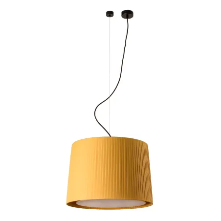 SAMBA Lampe suspension noir/enrubanné jaune ø450
