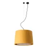 SAMBA Lampe suspension noir/enrubanné jaune ø450