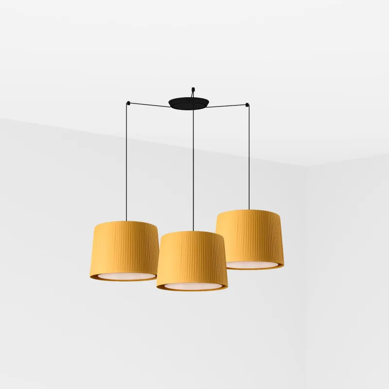 SAMBA 3L Lampe suspension noir/jaune