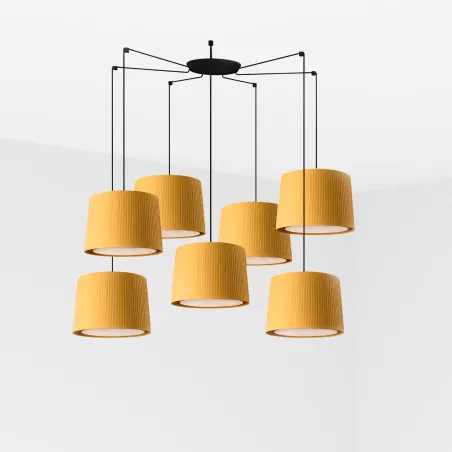 SAMBA 7L Lampe suspension noir/jaune
