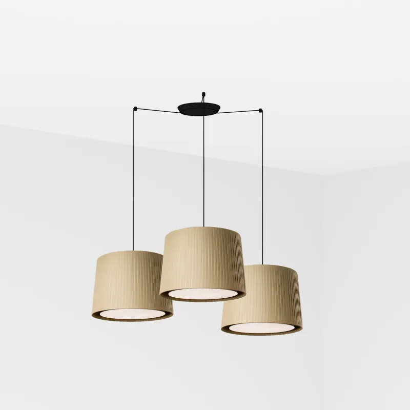 SAMBA 3L Lampe suspension noir/vert