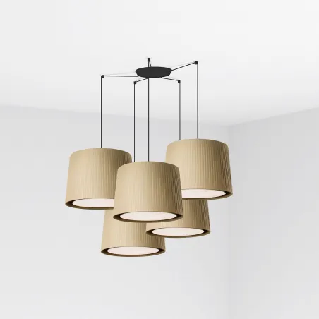 SAMBA 5L Lampe suspension noir/vert