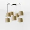 SAMBA 7L Lampe suspension noir/vert