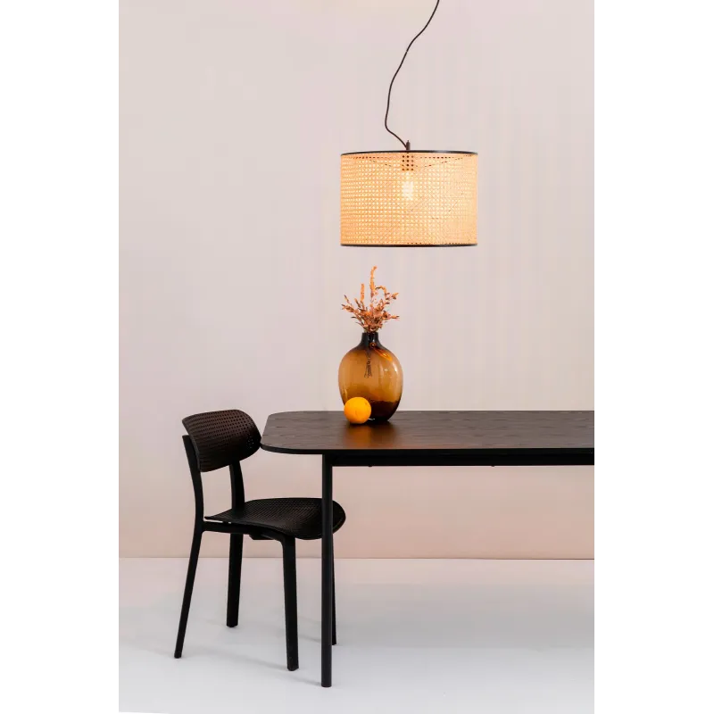 MAMBO 320 Lampe suspension noir/rotin