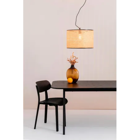MAMBO 320 Lampe suspension noir/rotin