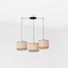 MAMBO 320 3L Lampe suspension noir/rotin