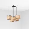 MAMBO 320 5L Lampe suspension noir/rotin