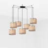MAMBO 320 7L Lampe suspension noir/rotin