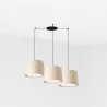 CONGA SUSPENSION NOIR ø500*350*ø450 ABAT-JOUR BEIG