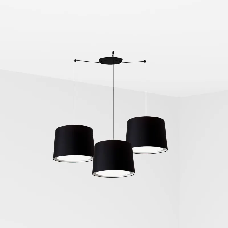 CONGA 3L Lampe suspension noire