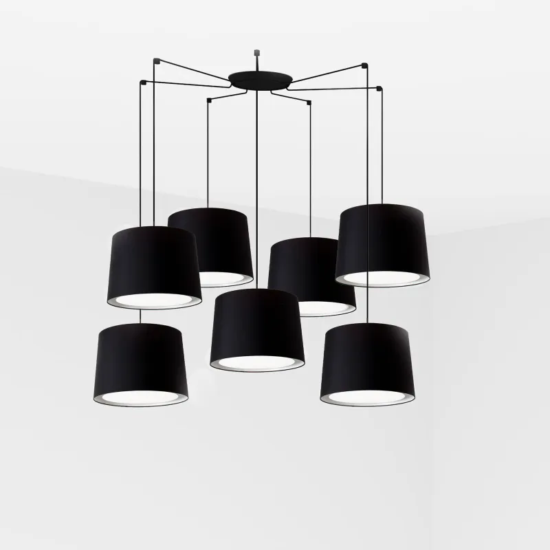 CONGA 7L Lampe suspension noire