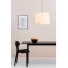 SAMBA Lampe suspension simple noir/enrubanné beige