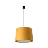SAMBA Lampe suspension simple noir/enrubanné jaune