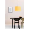 SAMBA Lampe suspension simple noir/enrubanné jaune