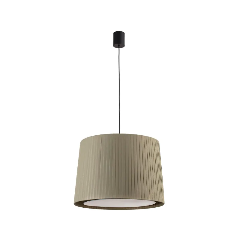 SAMBA Lampe suspension simple noir/enrubanné vert