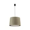SAMBA Lampe suspension simple noir/enrubanné vert
