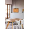 MAMBO 450 Lampe suspension simple noir/rotin