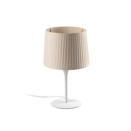 SAMBA S Mini lampe de table blanc/enrubanné beige