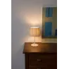 SAMBA S Mini lampe de table blanc/enrubanné beige
