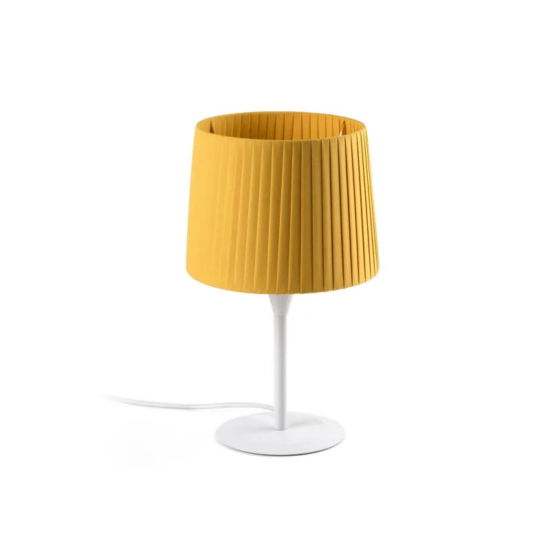 SAMBA S Mini lampe de table blanc/enrubanné jaune