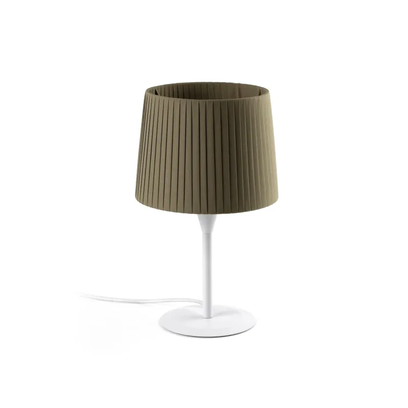 SAMBA S Mini lampe de table blanc/enrubanné vert