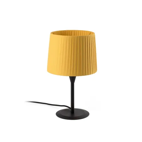 SAMBA S Mini lampe de table noire/enrubanné jaune