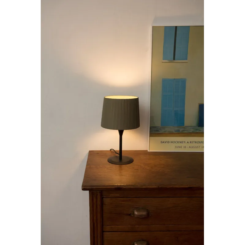 SAMBA S Mini lampe de table noire/enrubanné vert
